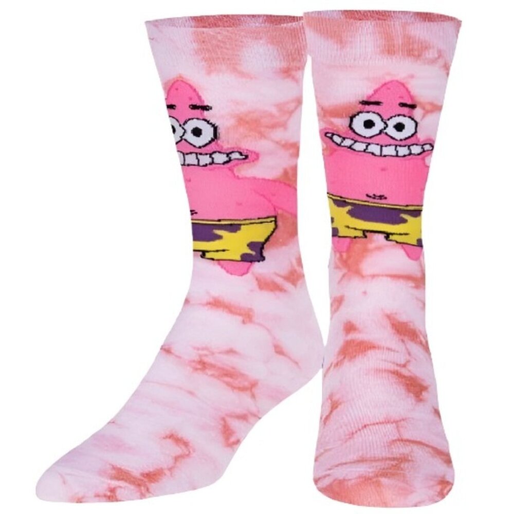 Patrick Star Tie Dye Athletic Crew Socks NEW Fast Ship